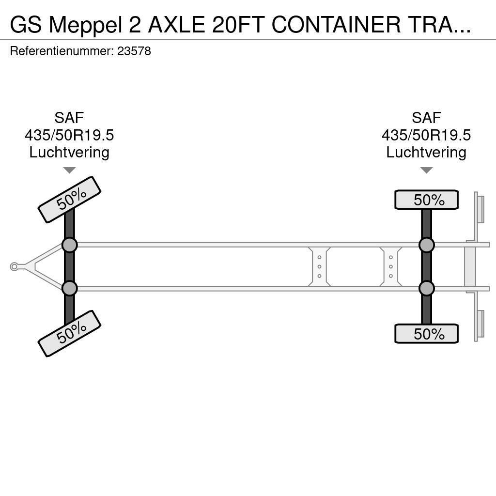 GS Meppel 2 AXLE 20FT CONTAINER TRANSPORT TRAILER Remorci cadru de containere