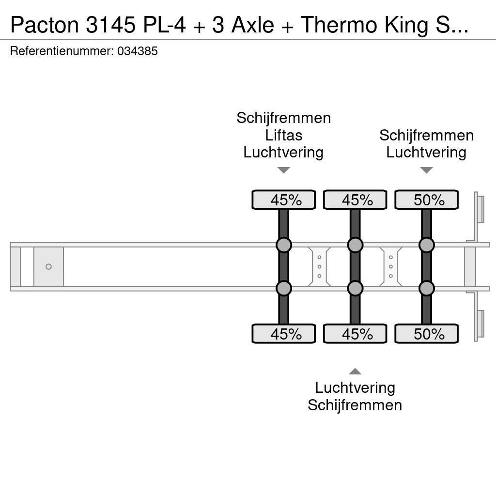 Pacton 3145 PL-4 + 3 Axle + Thermo King SMX SR Semi-remorci cu temperatura controlata