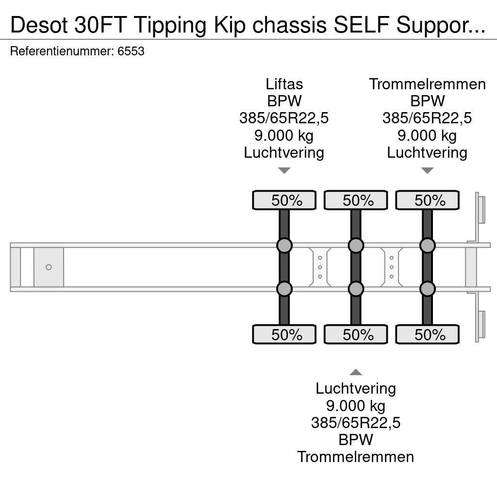 Desot 30FT Tipping Kip chassis SELF Support APK 07-2024 Camion cu semi-remorca cu incarcator