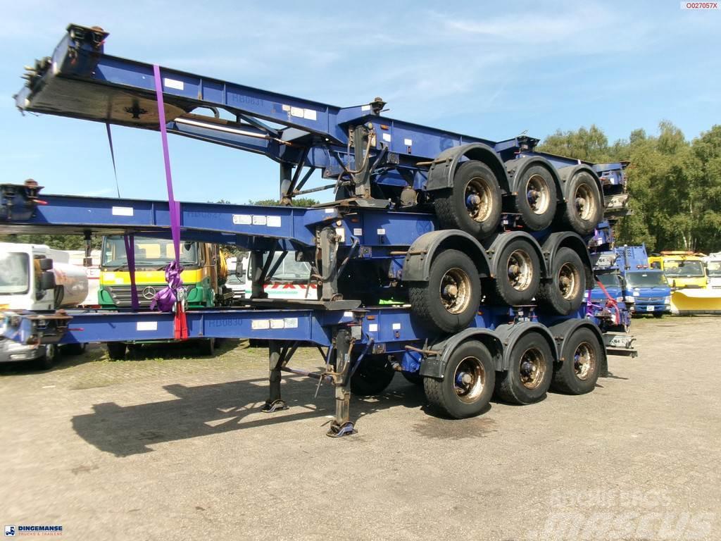 Montracon Stack - 3 x container chassis 20-30-40-45 ft Camion cu semi-remorca cu incarcator