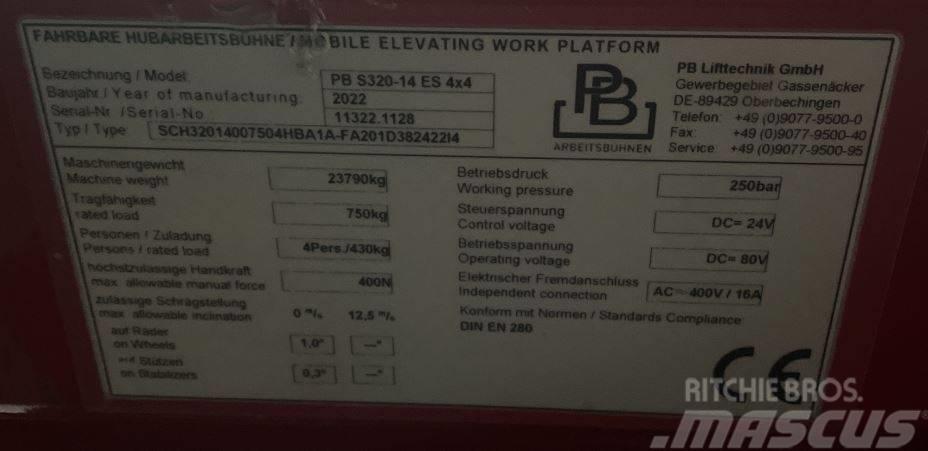 PB S320-14 4x4, high rack lift, 32m,like Holland Lift Platforme foarfeca