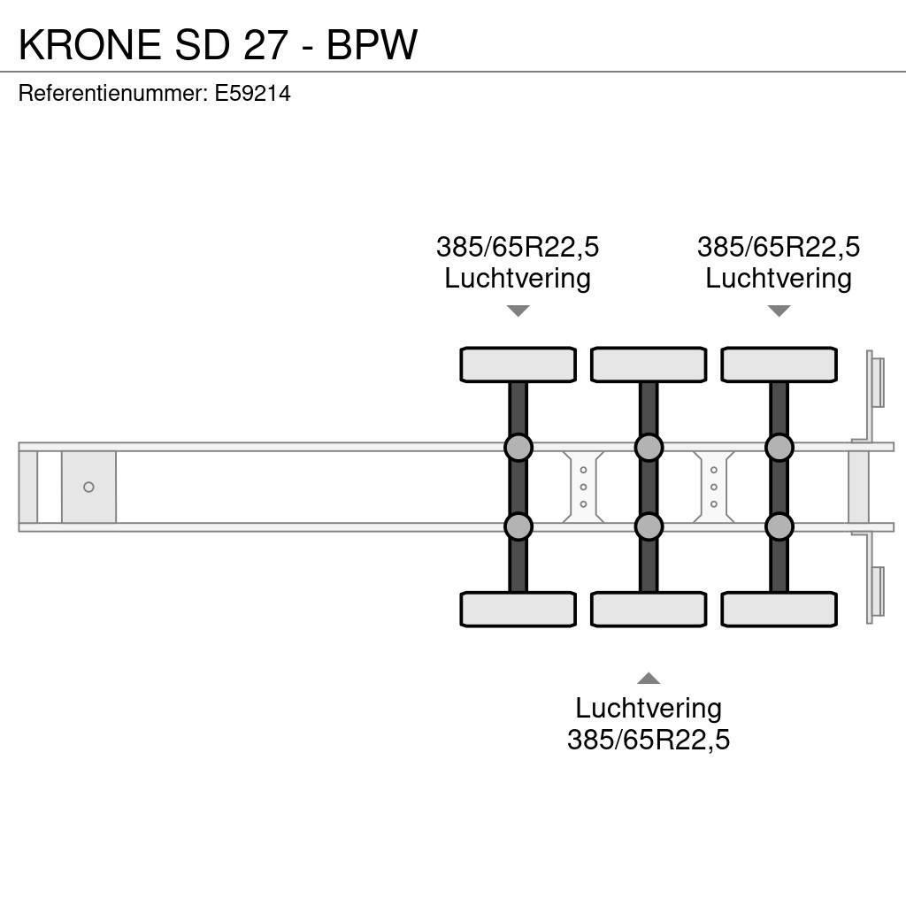 Krone SD 27 - BPW Semi-remorca utilitara