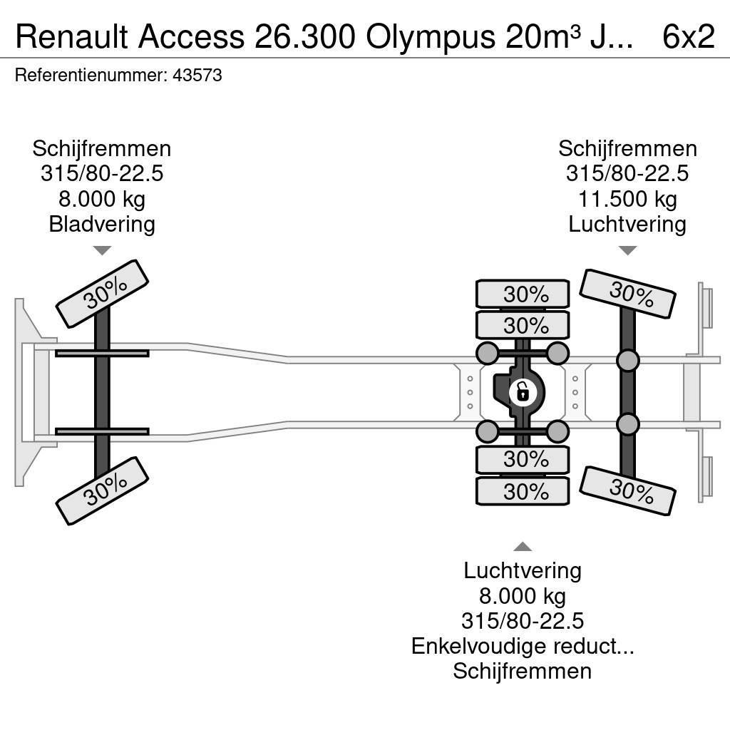 Renault Access 26.300 Olympus 20m³ Just 187.041 km! Camion de deseuri