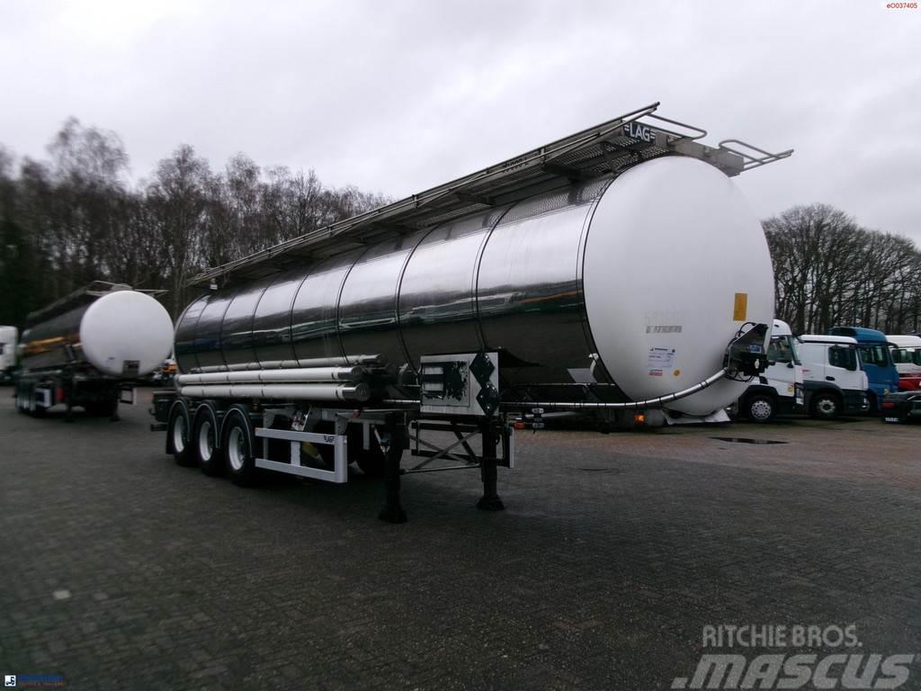 LAG Chemical tank inox L4BH 30 m3 / 1 comp + pump Cisterna semi-remorci