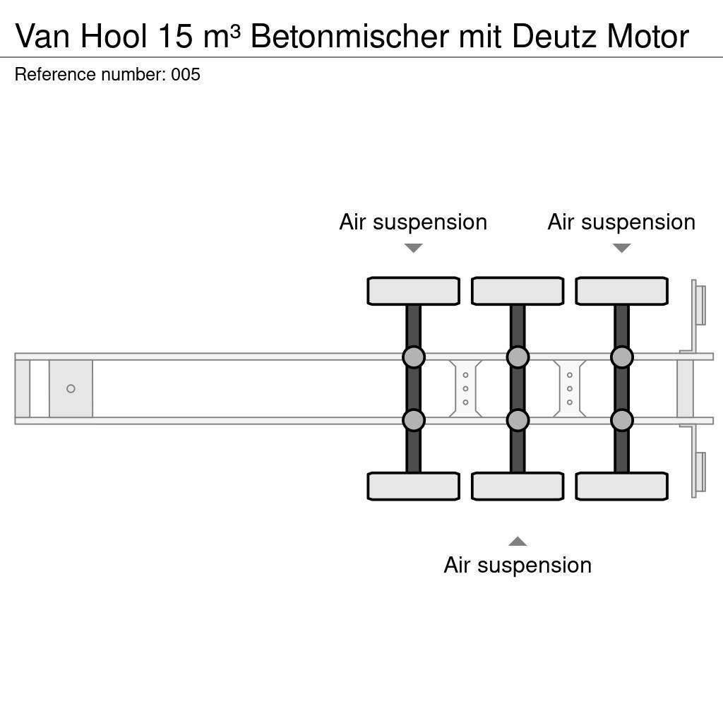 Van Hool 15 m³ Betonmischer mit Deutz Motor Alte semi-remorci