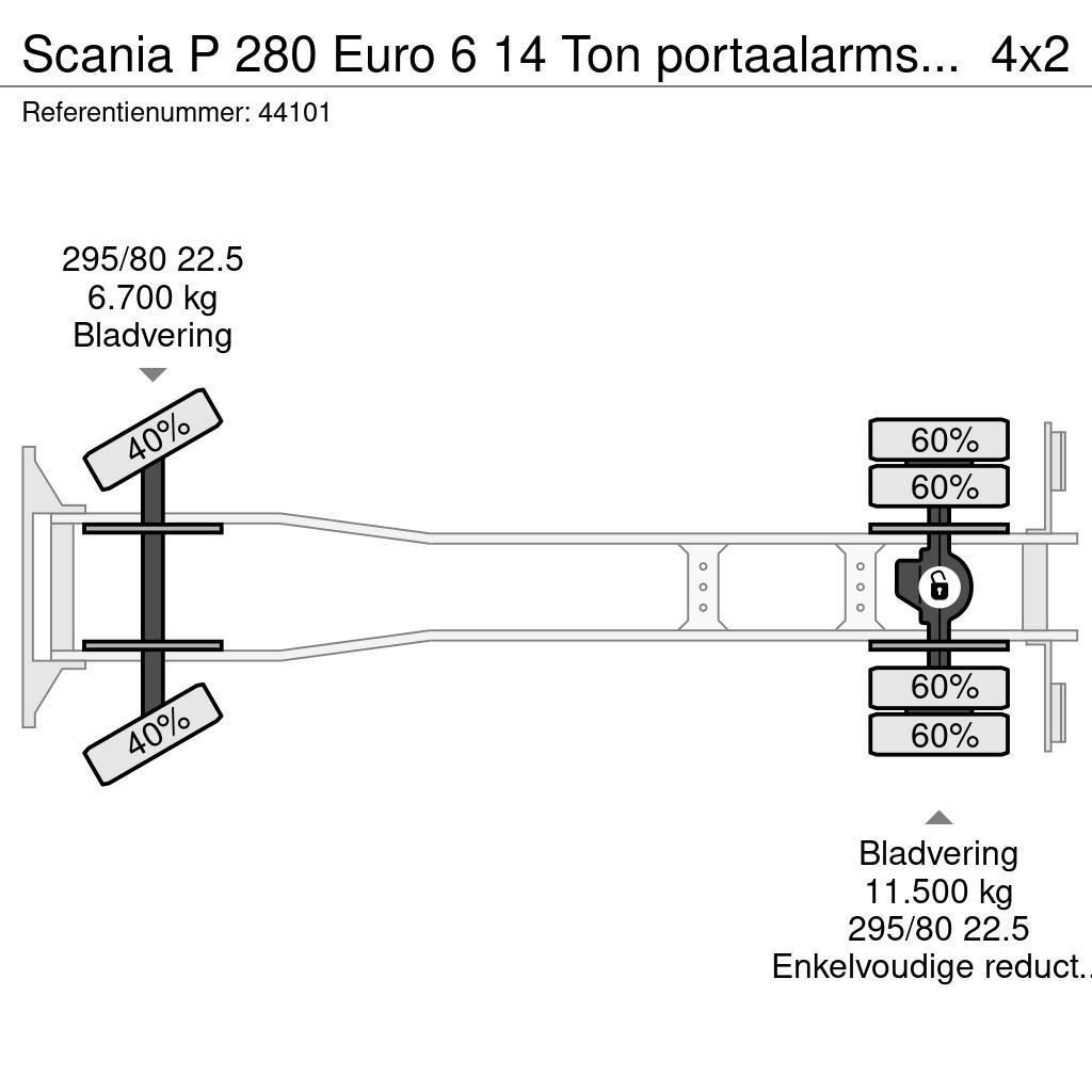 Scania P 280 Euro 6 14 Ton portaalarmsysteem Camion cu incarcator