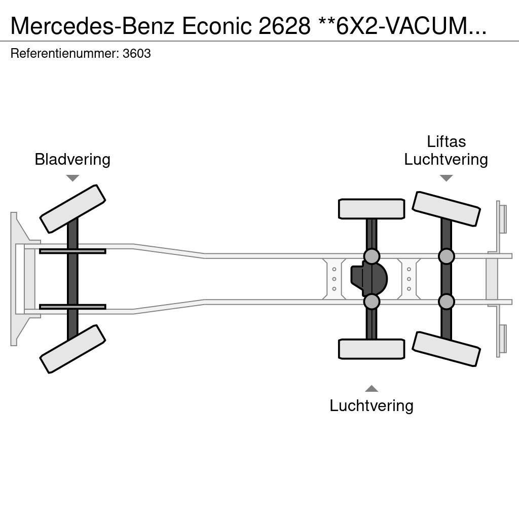 Mercedes-Benz Econic 2628 **6X2-VACUMTRUCK-HYDROCUREUR** Camion vidanje