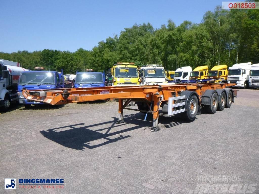 Dennison 4-axle container combi trailer (3 + 1 axles) 20-30 Camion cu semi-remorca cu incarcator