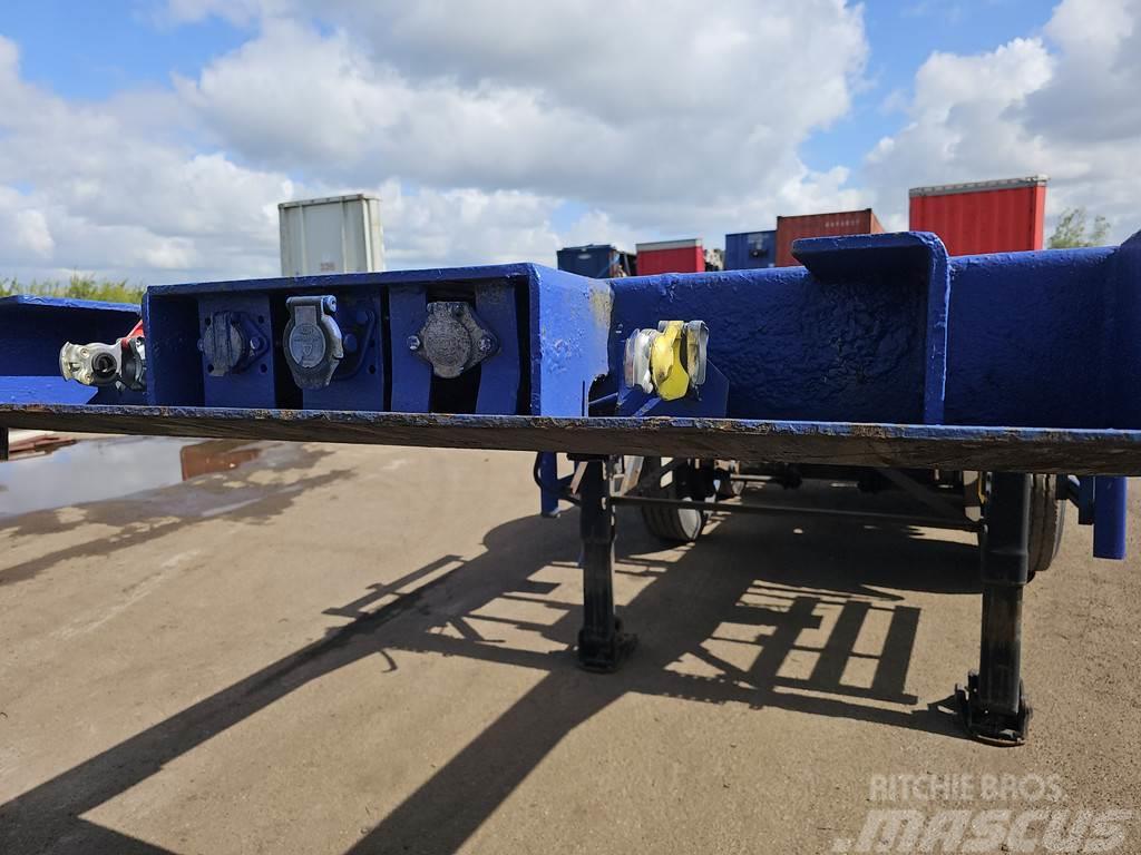 Renders 2 axle 20 ft container chassis steel springs bpw d Camion cu semi-remorca cu incarcator