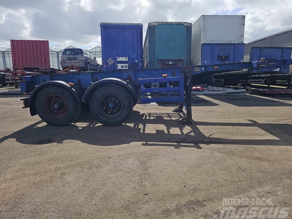 Renders 2 axle 20 ft container chassis steel springs bpw d Camion cu semi-remorca cu incarcator