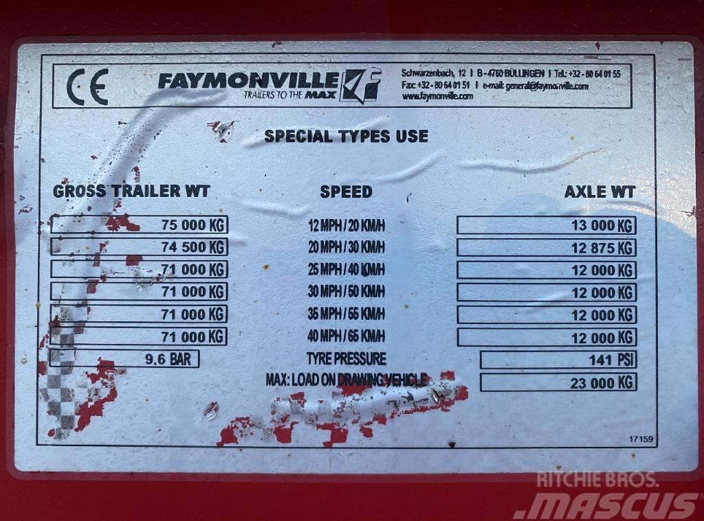 Faymonville 4 Axle Extending 75 Ton Low Loader Incarcator agabaritic