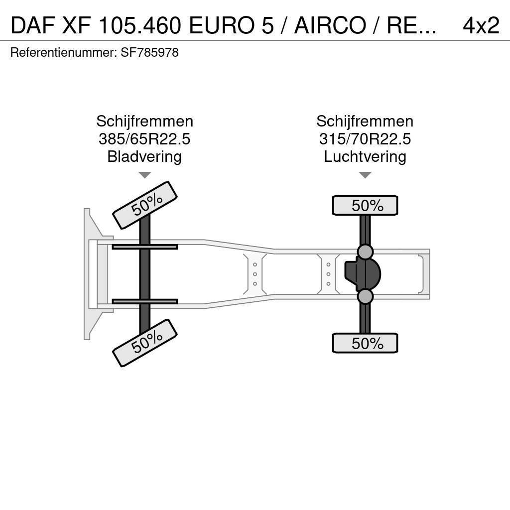 DAF XF 105.460 EURO 5 / AIRCO / RETARDER Autotractoare