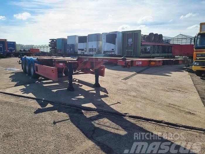  Dennisson 3 AXLE CONTAINER CHASSIS 40 FT 2X20 FT 3 Camion cu semi-remorca cu incarcator