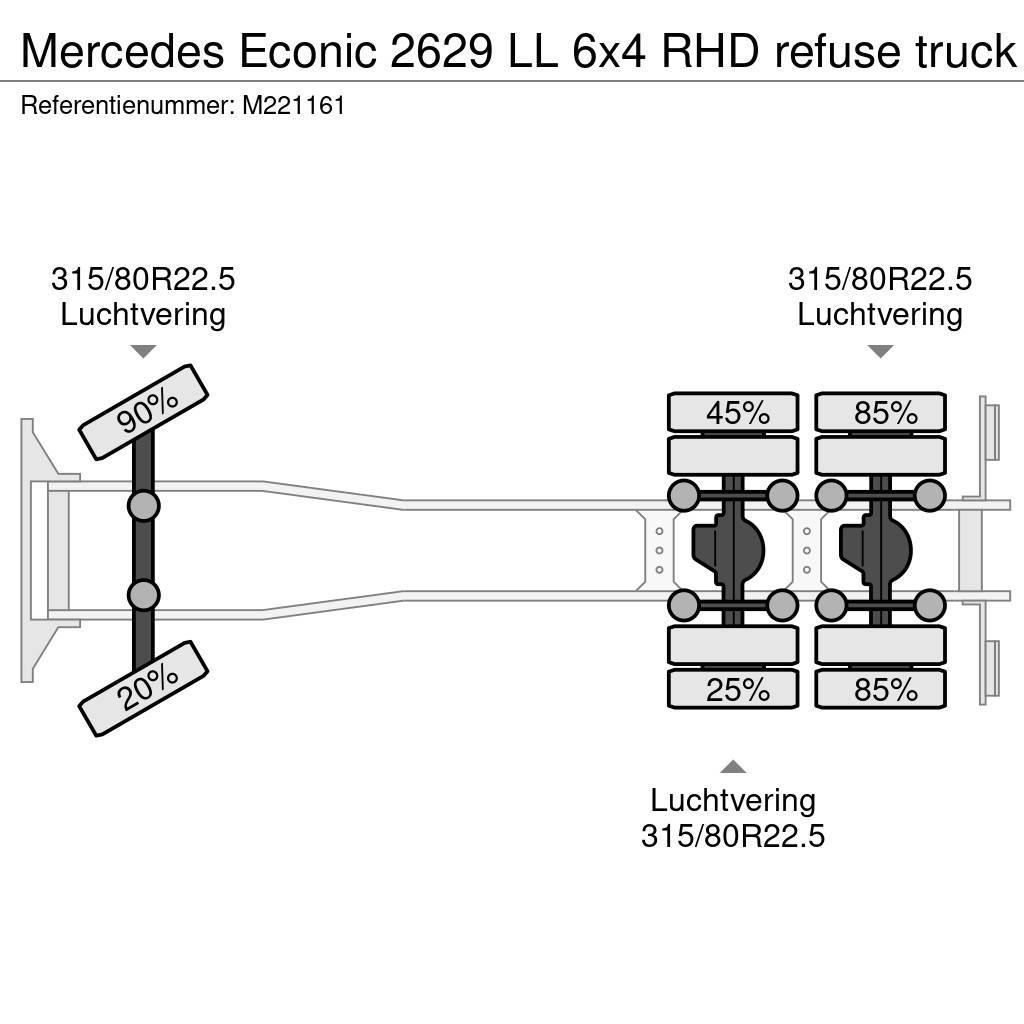 Mercedes-Benz Econic 2629 LL 6x4 RHD refuse truck Camion de deseuri