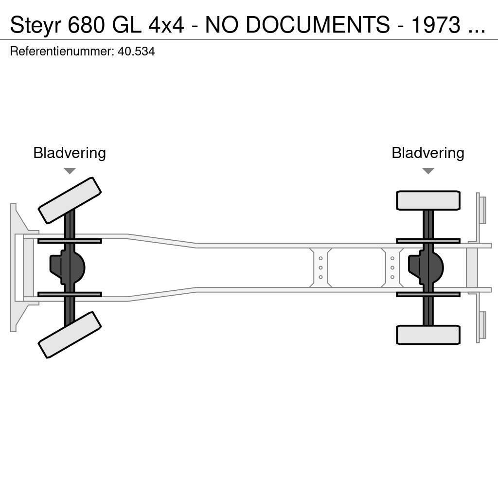 Steyr 680 GL 4x4 - NO DOCUMENTS - 1973 - 40.534 Camioane platforma/prelata