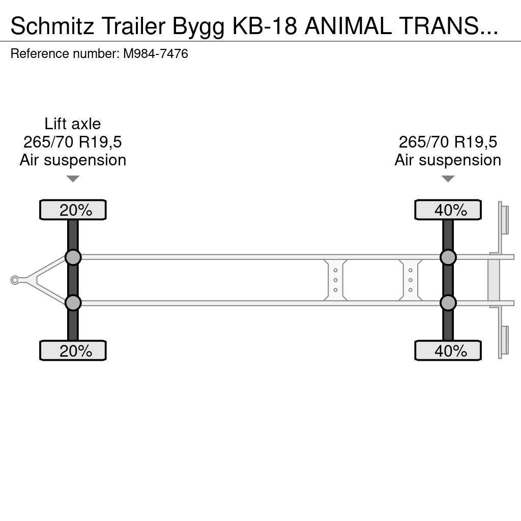 Schmitz Cargobull Trailer Bygg KB-18 ANIMAL TRANSPORT + BOX HEATING Remorci transport animale