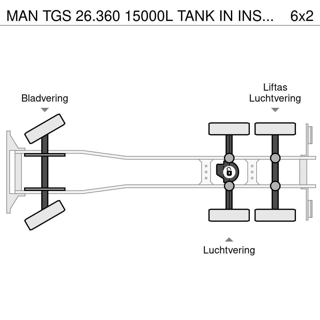 MAN TGS 26.360 15000L TANK IN INSULATED STAINLESS STEE Cisterne