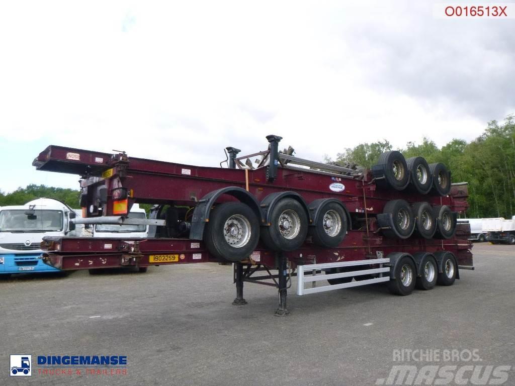 Dennison Stack - 4 x container trailer 40 ft Camion cu semi-remorca cu incarcator