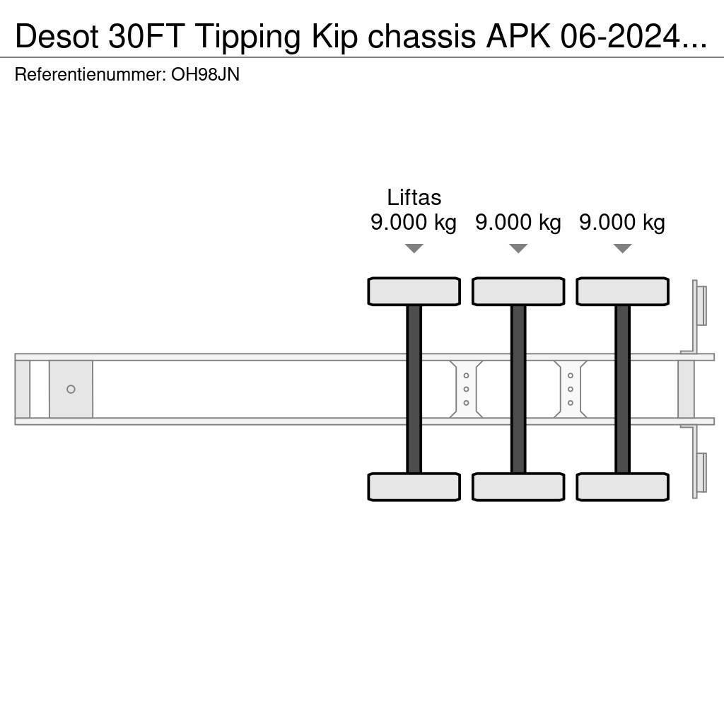 Desot 30FT Tipping Kip chassis APK 06-2024 €5750 Camion cu semi-remorca cu incarcator