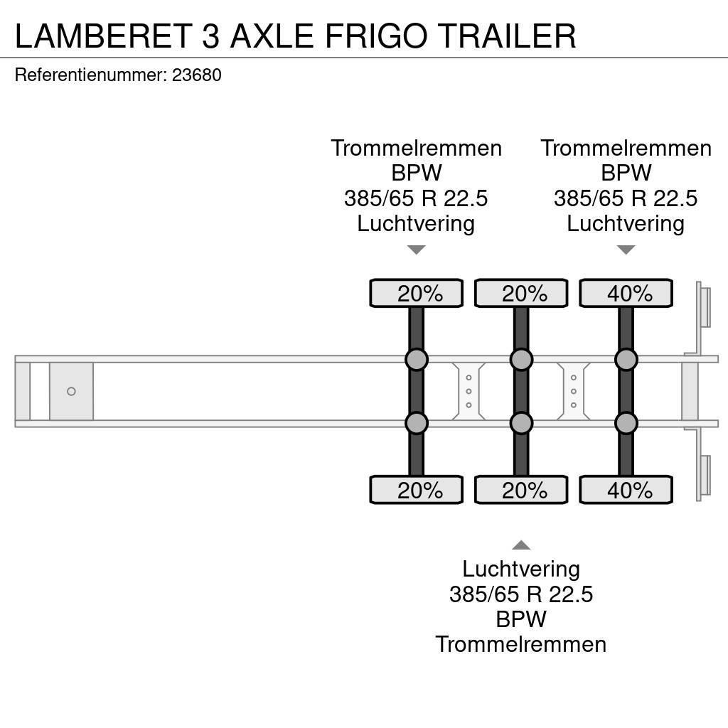 Lamberet 3 AXLE FRIGO TRAILER Semi-remorci cu temperatura controlata
