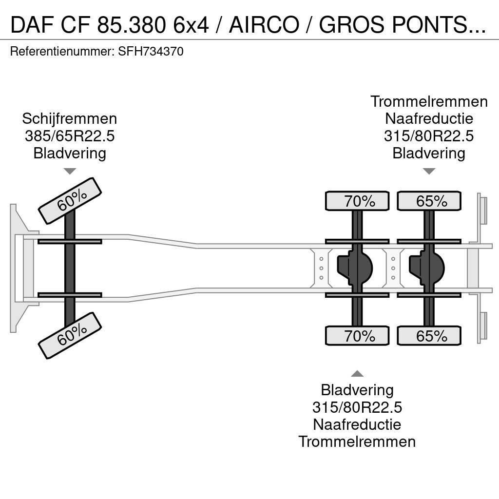 DAF CF 85.380 6x4 / AIRCO / GROS PONTS - BIG AXLES / L Autobasculanta