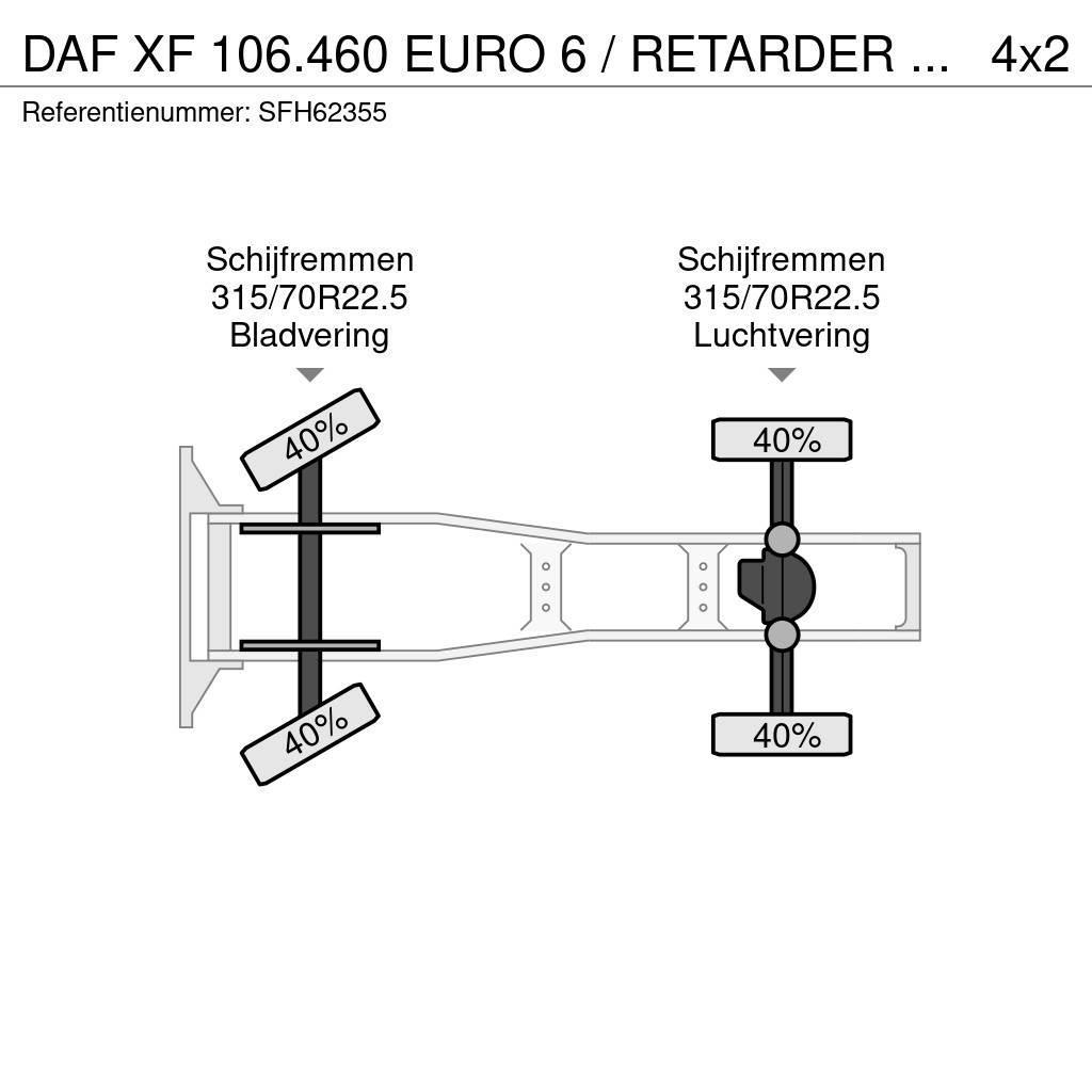 DAF XF 106.460 EURO 6 / RETARDER / MANUEL / AIRCO Autotractoare