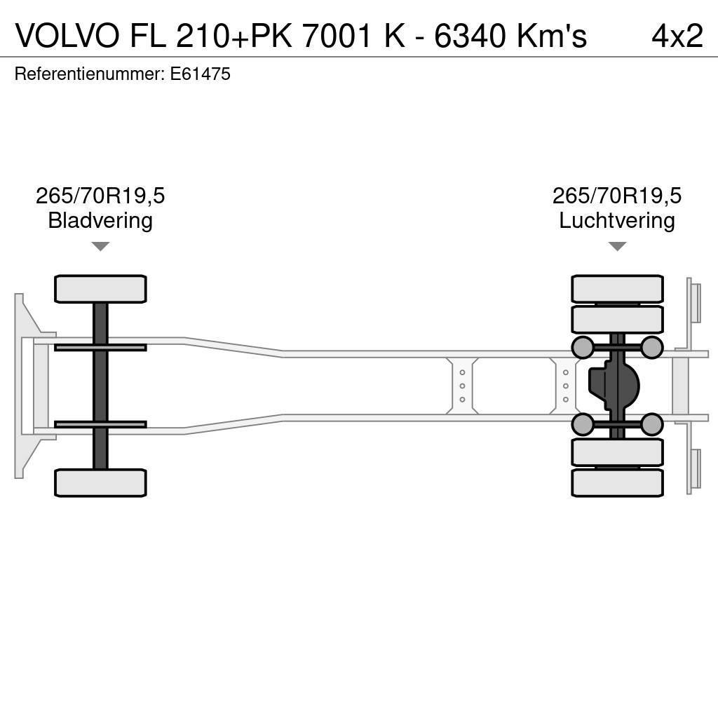 Volvo FL 210+PK 7001 K - 6340 Km's Camion cu prelata
