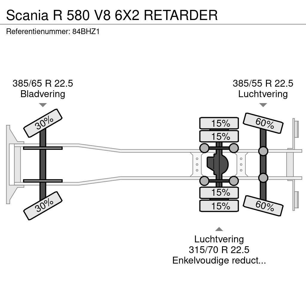 Scania R 580 V8 6X2 RETARDER Camion cabina sasiu