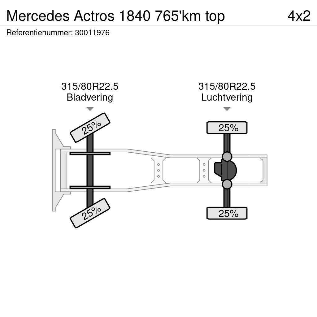 Mercedes-Benz Actros 1840 765'km top Autotractoare
