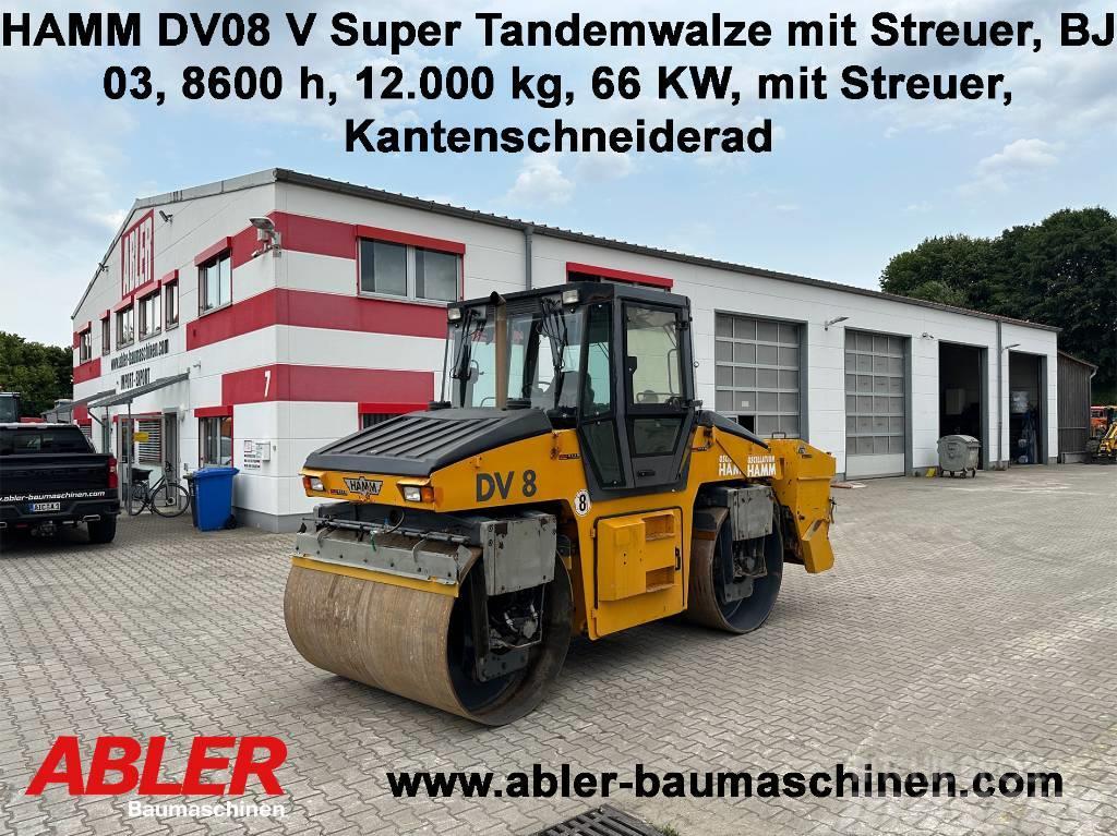 Hamm DV 8 V Super Tandemwalze mit Streuer Cilindri compactori dubli
