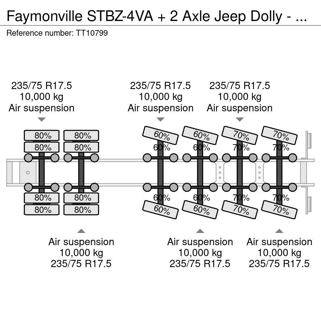 Faymonville STBZ-4VA + 2 Axle Jeep Dolly - 100 Ton GCW 5.0 Mtr Semi-remorca agabaritica