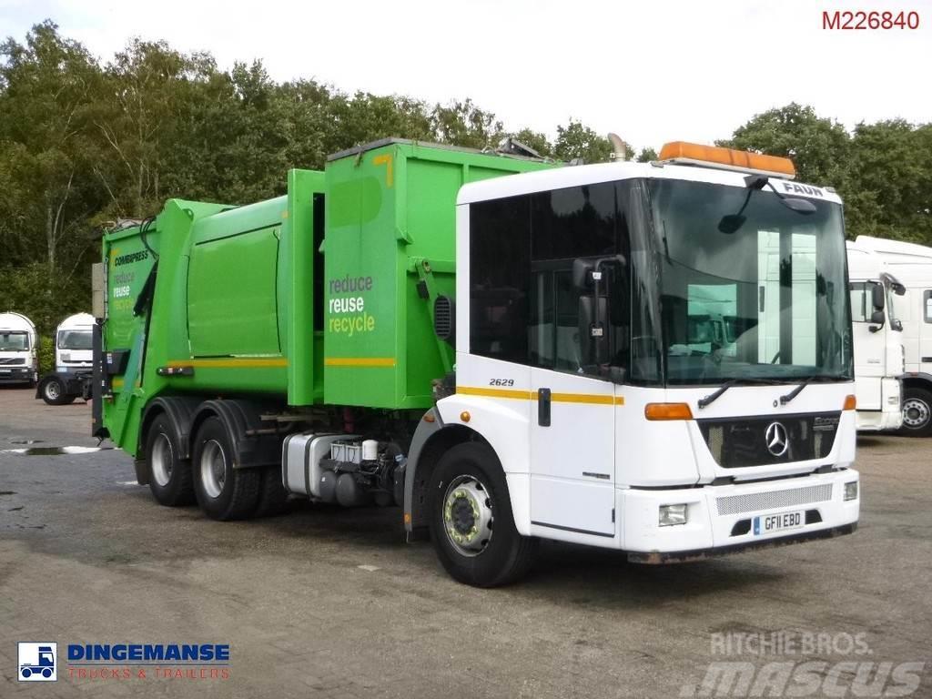 Mercedes-Benz Econic 2629LL 6x4 RHD Faun refuse truck Camion de deseuri