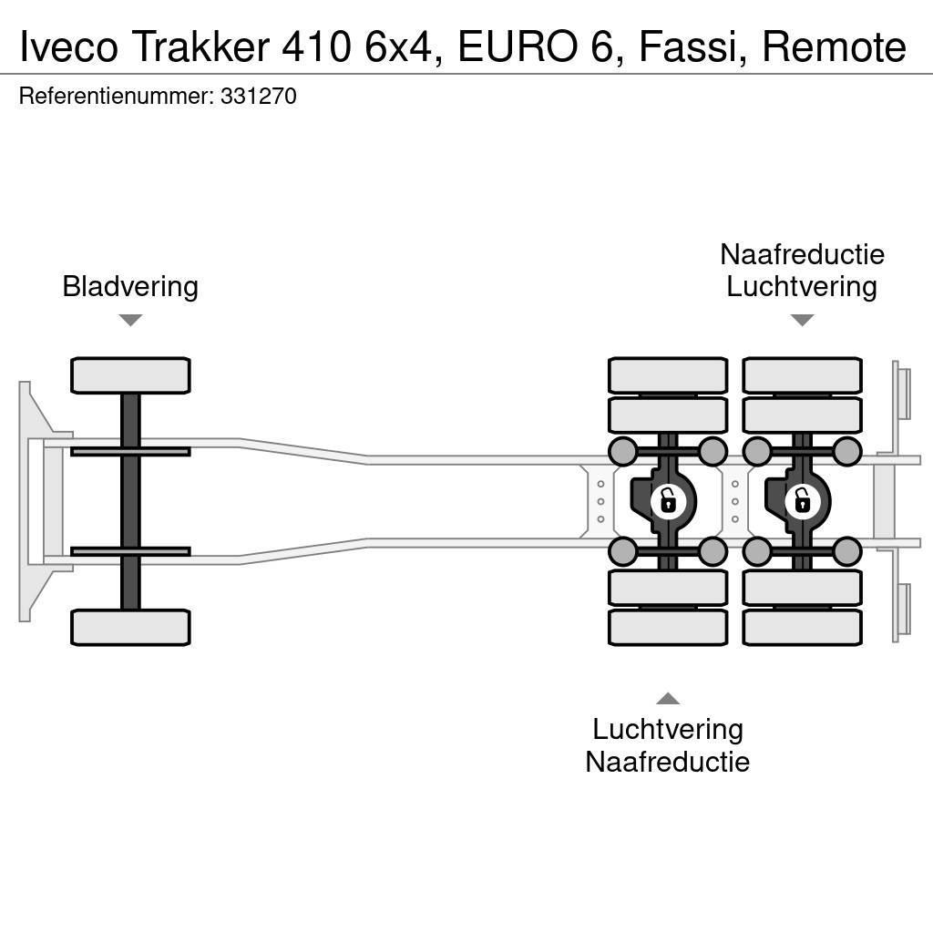 Iveco Trakker 410 6x4, EURO 6, Fassi, Remote Camioane platforma/prelata