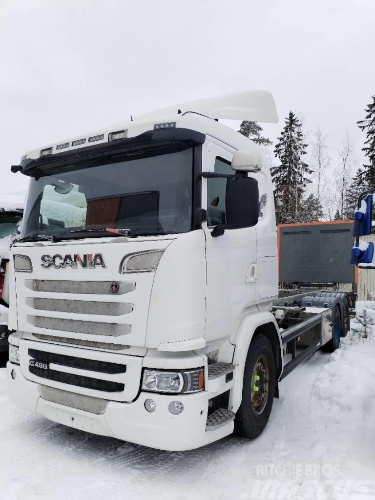 Scania G 490 konttilaite Camion cadru container