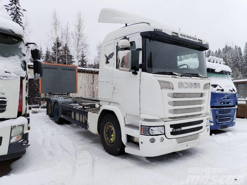 Scania G 490 konttilaite Camion cadru container