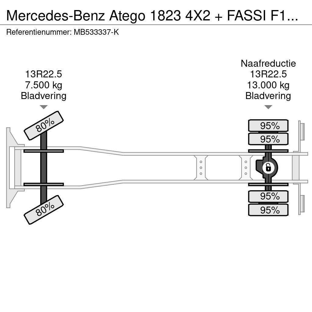 Mercedes-Benz Atego 1823 4X2 + FASSI F110A.21 + TIPPER - MANAUL Macara pentru orice teren