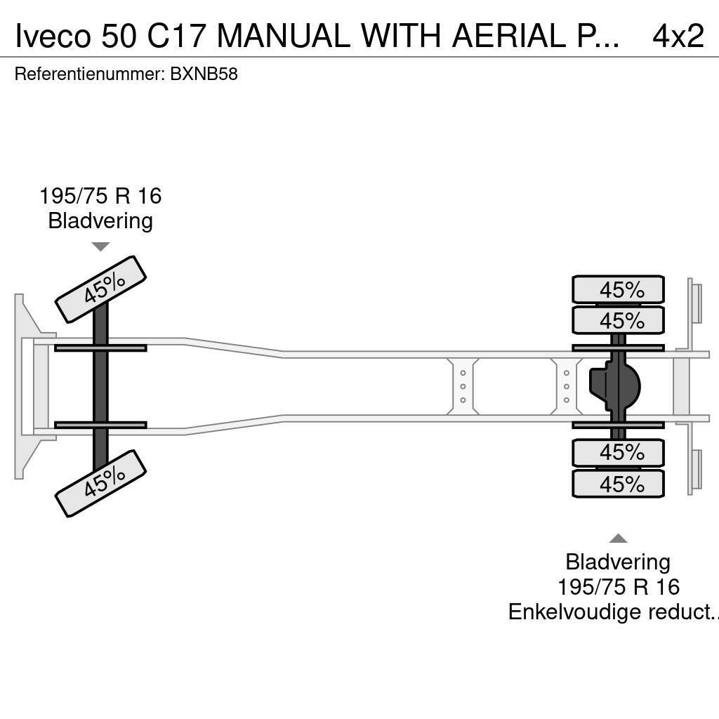 Iveco 50 C17 MANUAL WITH AERIAL PLATFORM Platforme aeriene montate pe camion