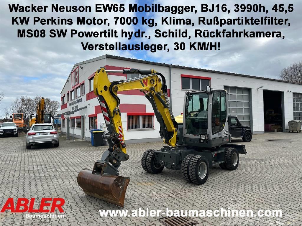 Wacker Neuson EW 65 Mobilbagger Powertilt MS08 Klima 30km/h TOP Excavatoare cu roti
