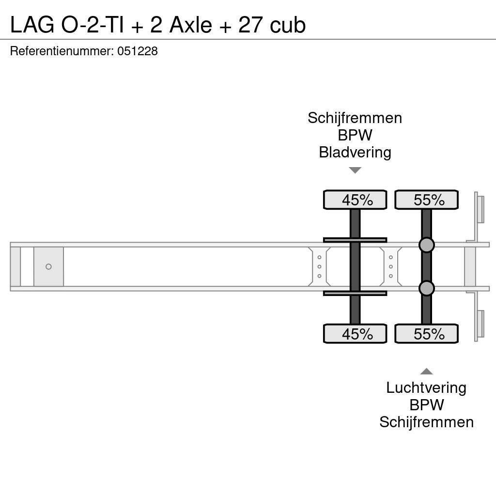 LAG O-2-TI + 2 Axle + 27 cub Semi-remorca Basculanta