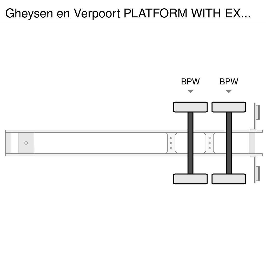  Gheysen en Verpoort PLATFORM WITH EXTENDERS AND LE Semi-remorca agabaritica