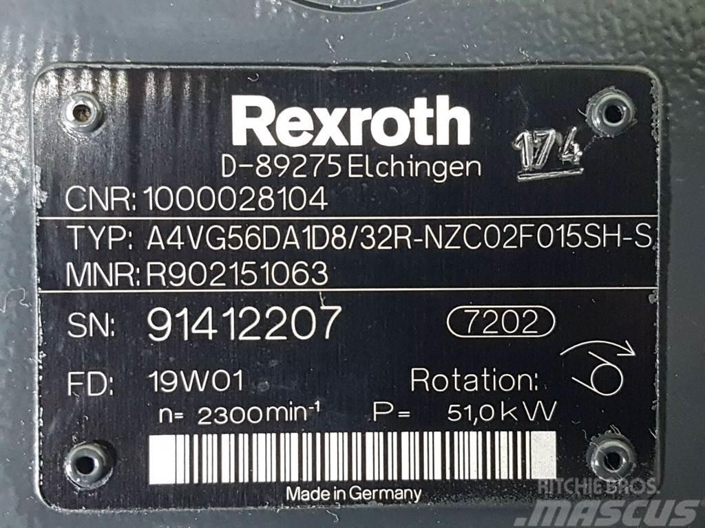 Wacker Neuson 1000028104-Rexroth A4VG56-Drive pump/Fahrpumpe Hidraulice