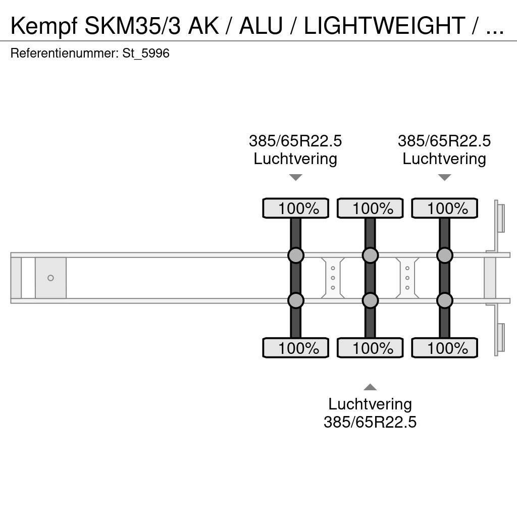 Kempf SKM35/3 AK / ALU / LIGHTWEIGHT / 29M3 / LIFT AXLE Semi-remorca Basculanta