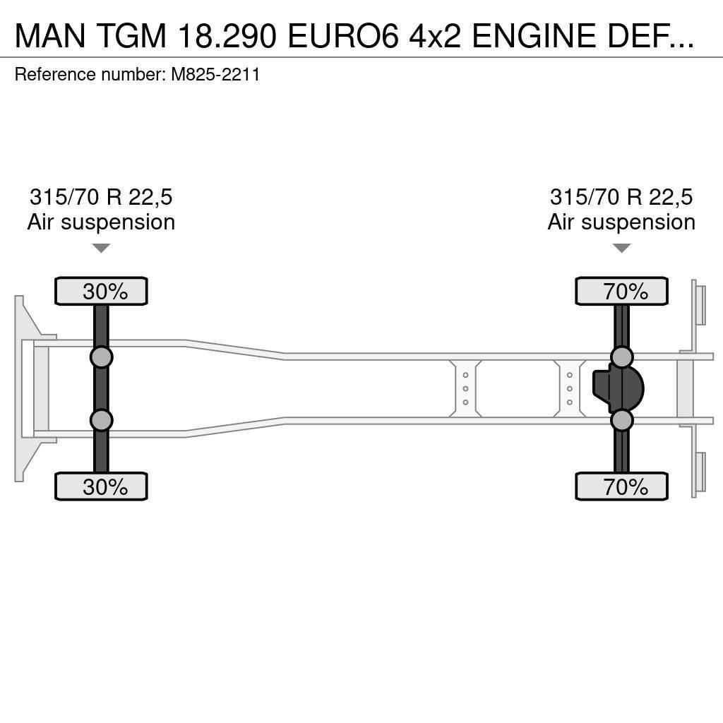 MAN TGM 18.290 EURO6 4x2 ENGINE DEFECT!!! Camion cu control de temperatura