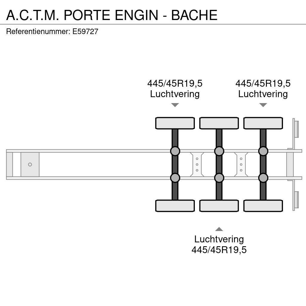  A.C.T.M. PORTE ENGIN - BACHE Semi-remorca agabaritica