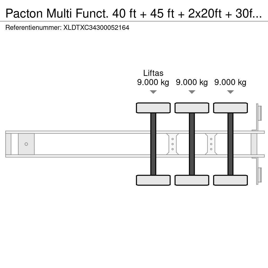 Pacton Multi Funct. 40 ft + 45 ft + 2x20ft + 30ft + High Camion cu semi-remorca cu incarcator