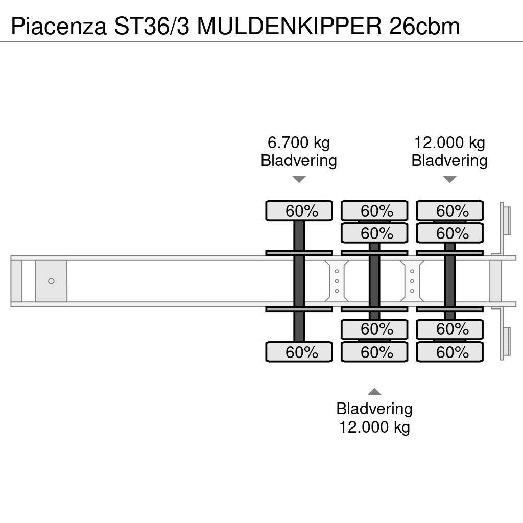Piacenza ST36/3 MULDENKIPPER 26cbm Semi-remorca Basculanta