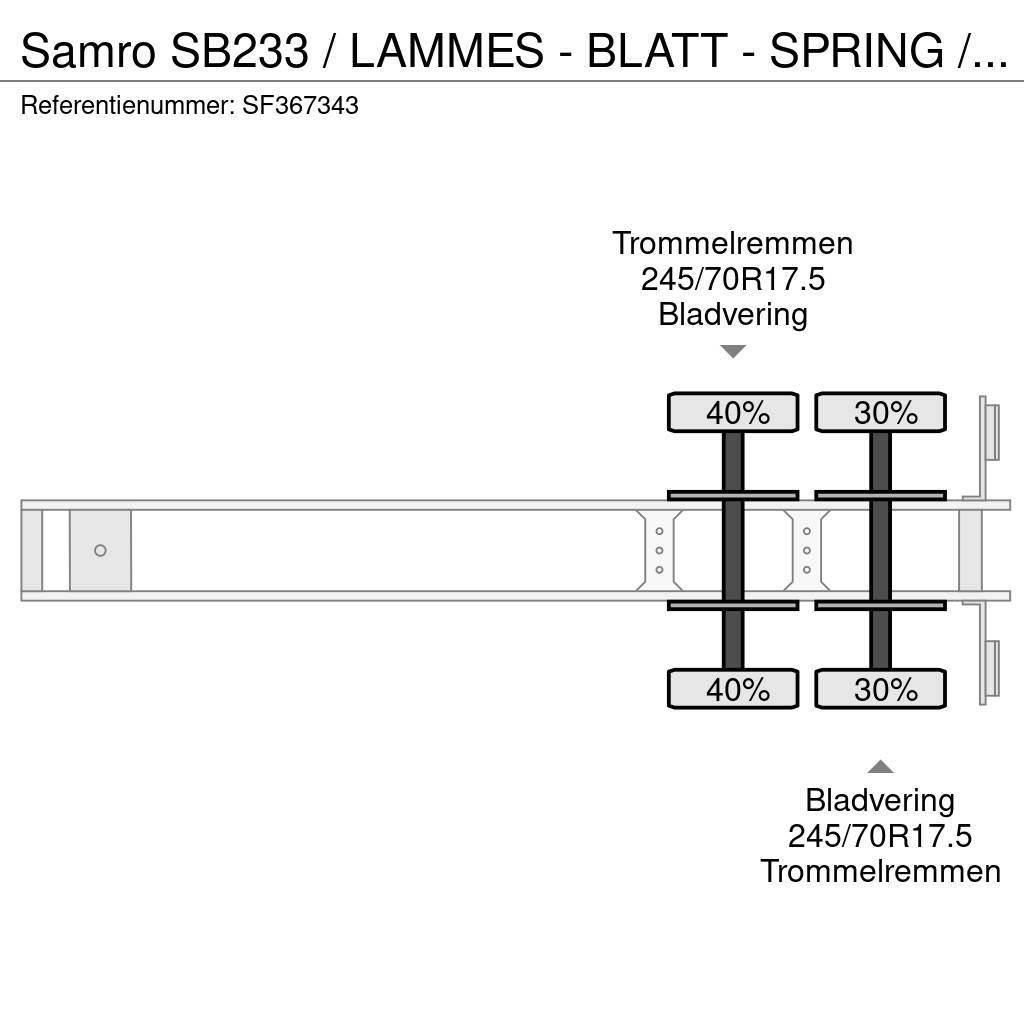 Samro SB233 / LAMMES - BLATT - SPRING / 8 WIELEN Semi-remorca agabaritica