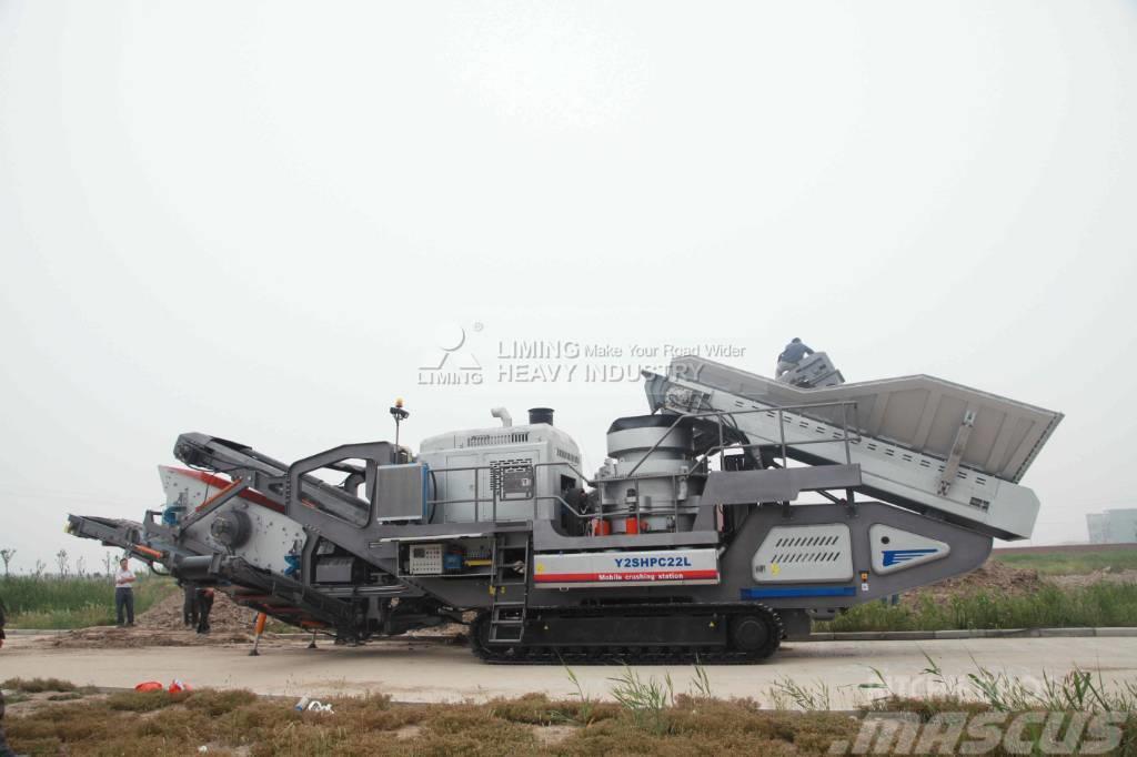 Liming Y3S2160 Mobile hydraulic Cone Crusher with Screen Concasoare mobile