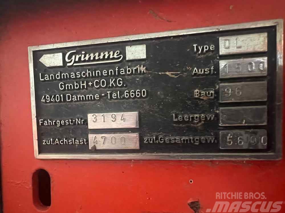 Grimme DL1500 Recoltatoare de cartofi