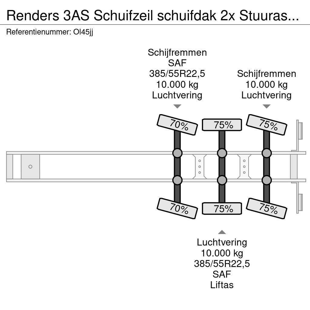 Renders 3AS Schuifzeil schuifdak 2x Stuuras/Lenkachse 10T Semi-remorca speciala